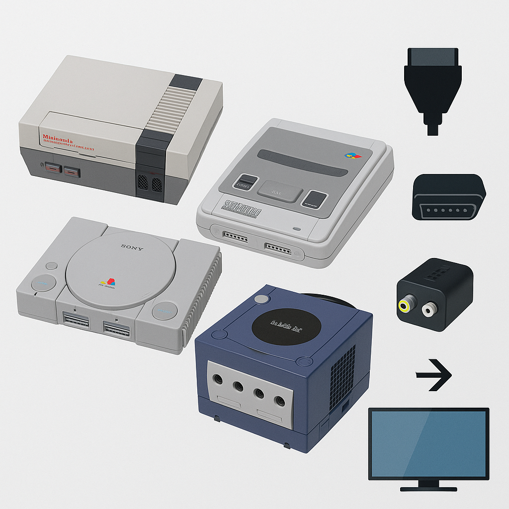 Comment connecter vos consoles rétro à une TV moderne (HDMI, SCART, adaptateurs)