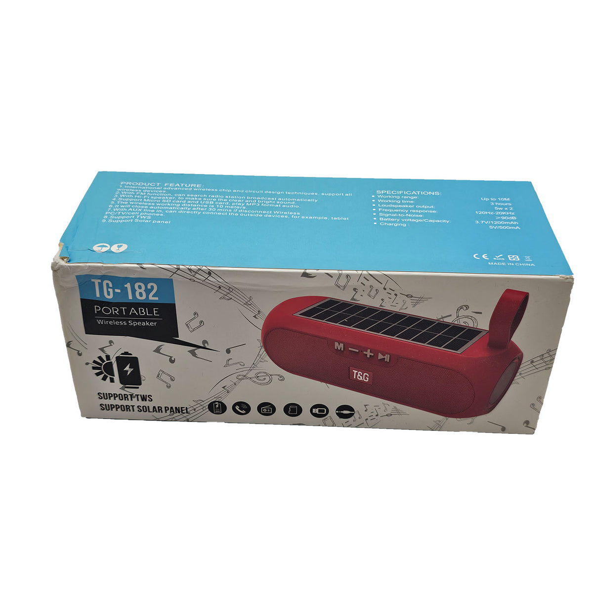 Enceinte Bluetooth solaire TG-182 – vue 3