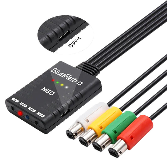 BlueRetro Wireless Controller Adapter für Nintendo GameCube – Kompatibel mit PS, Xbox, Switch und 8BitDo