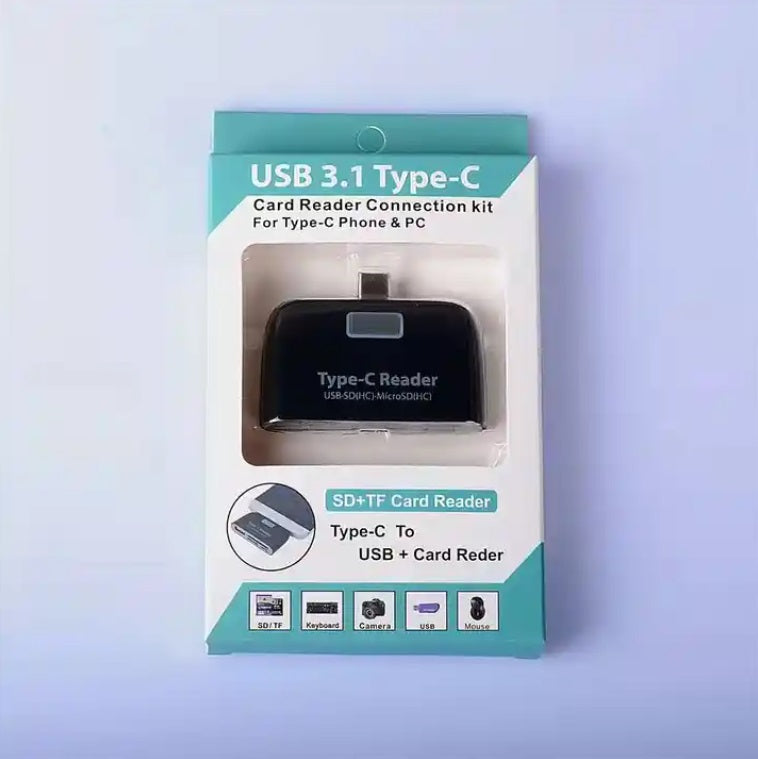 Lecteur de carte mémoire USB-C – Ports USB, SD, Micro SD et USB-A