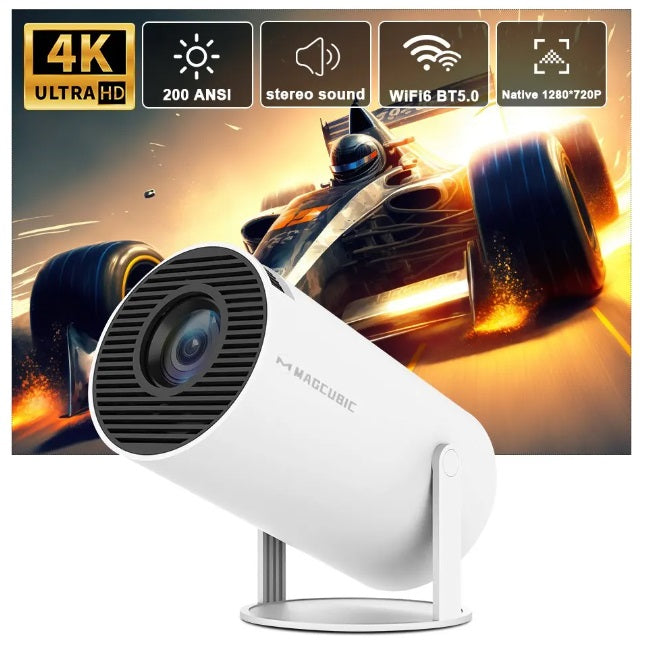 HY300 Android-Projektor – LED Smart 4K Wi-Fi/Bluetooth-kompatibel