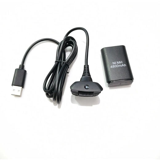 Batterie rechargeable et câble pour manette Xbox 360 – vue 3