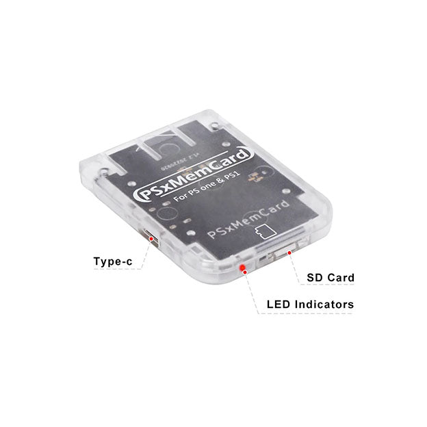 PsxMemCard MicroSD-Speicherkartenadapter für PlayStation 1 – Bis zu 512 GB