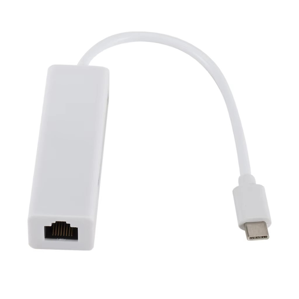 Adaptateur USB-C vers RJ45 Ethernet + 3 x USB 2.0 – Hub compact 4-en-1