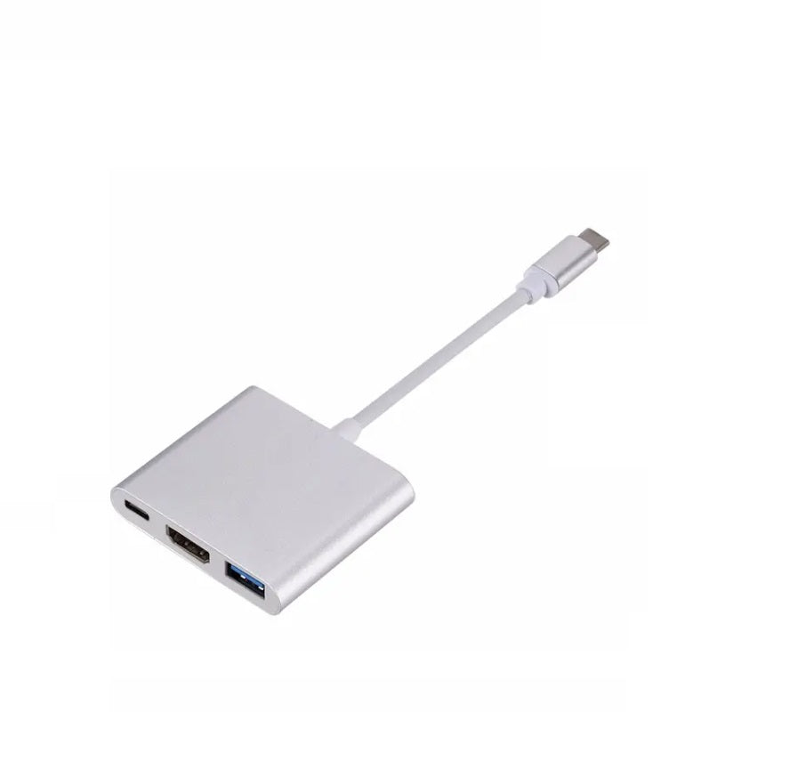 Adaptateur USB-C vers HDMI 4K + USB 3.0 + USB-C – Multiport compact