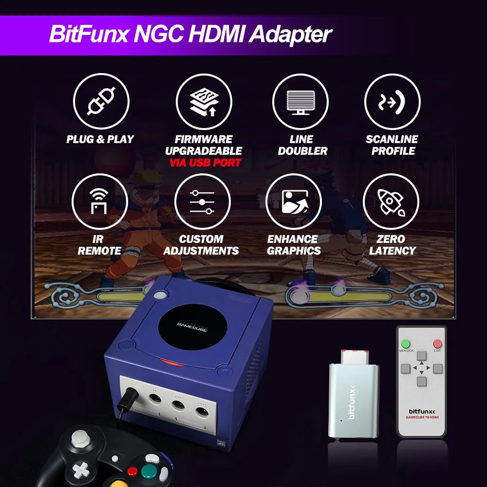Adaptateur AV Numérique Haute Définition vers HDMI pour Nintendo GameCube NGC