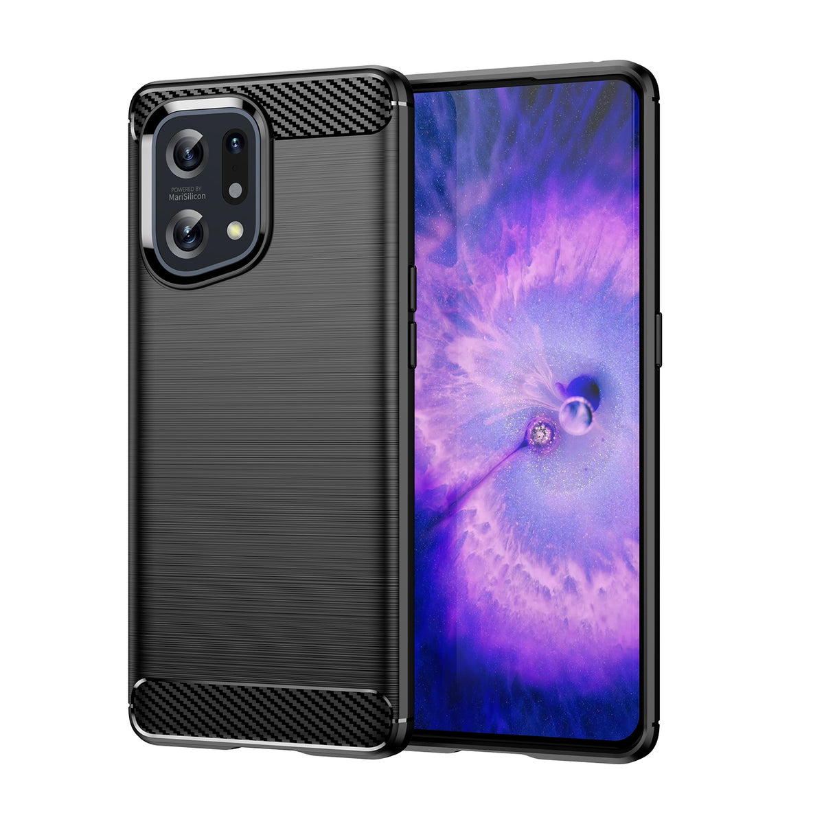 Coque effet fibre de carbone pour OPPO Find X5
