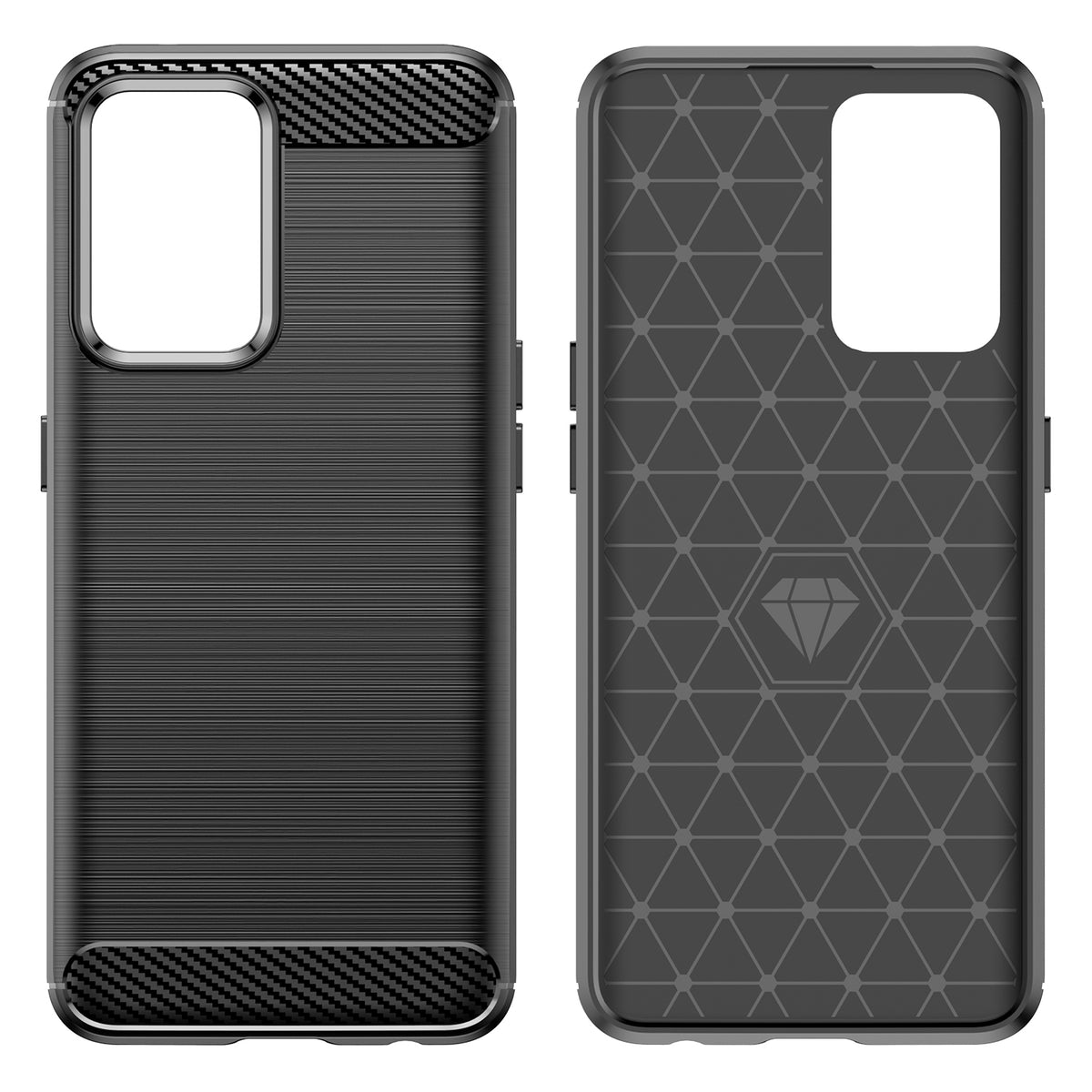 Coque effet fibre de carbone pour OPPO Find X5 Lite – vue 2