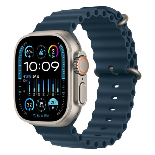 Ocean Silikonarmband für Apple Watch – Ultra & Ultra 2 (49 mm), Series 9/8/7 (45 mm), SE/6/5/4 (44 mm)