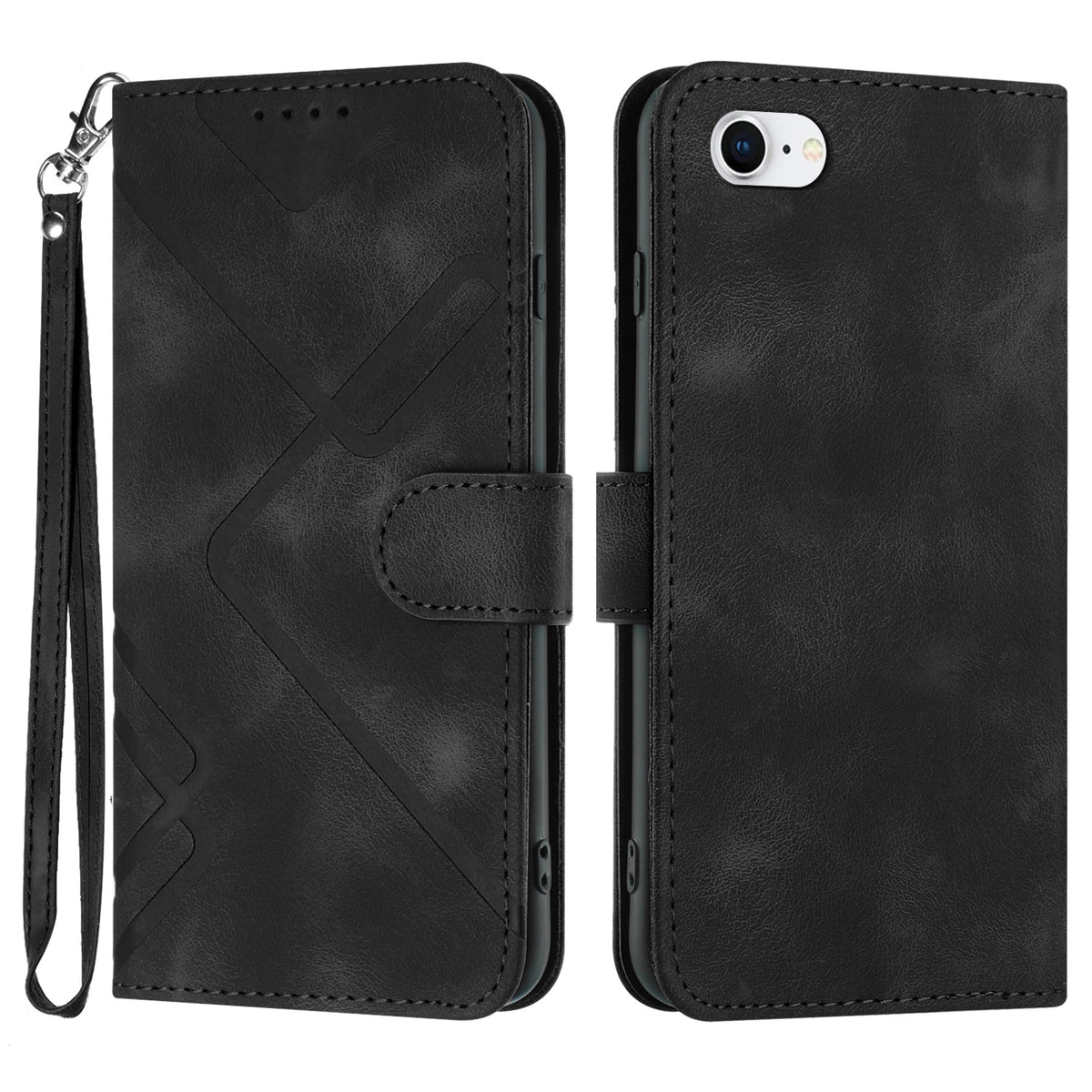 Étui portefeuille en cuir PU pour iPhone 6, 7, 8 et SE – vue 2
