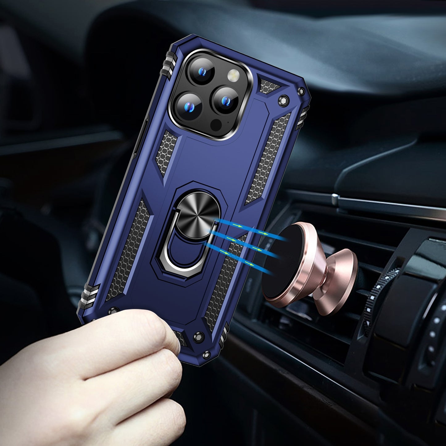 Coque iPhone 15 Pro Max – Antichoc avec Support Rotatif 360°