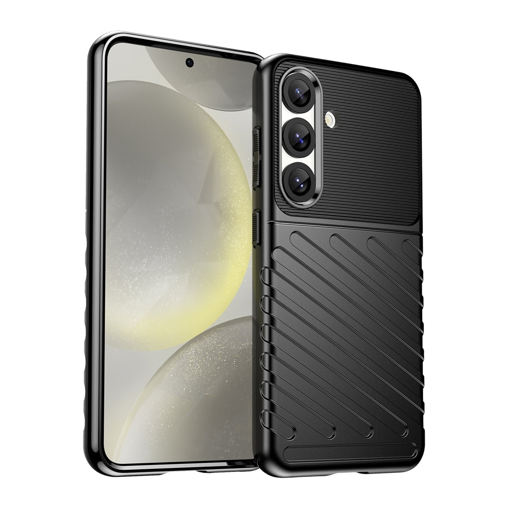 Coque Samsung Galaxy S25 Plus – Antichoc Renforcée avec Design Texturé Noir