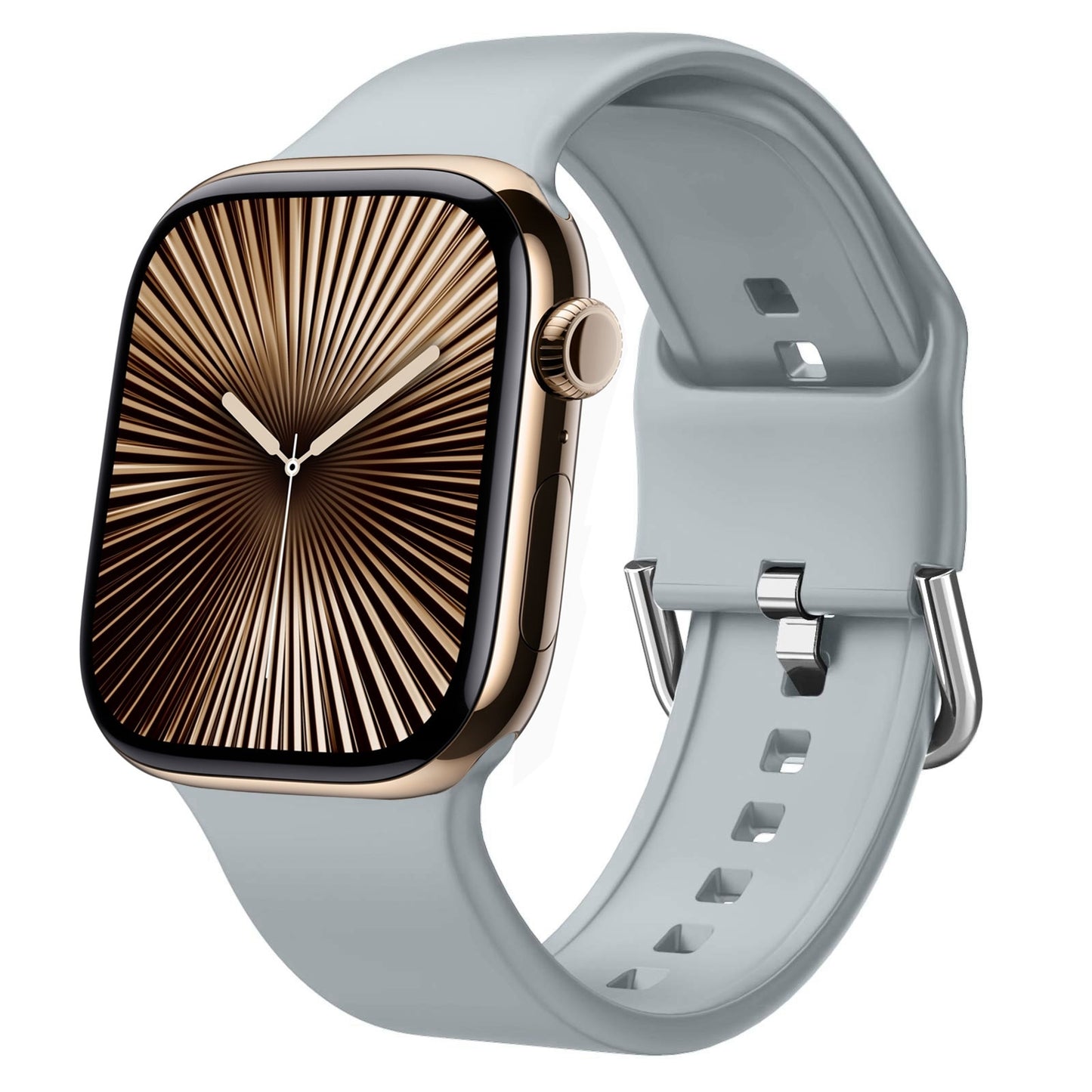 Bracelet Silicone pour Apple Watch Series 10 (46 mm) – Boucle Ardillon Ajustable