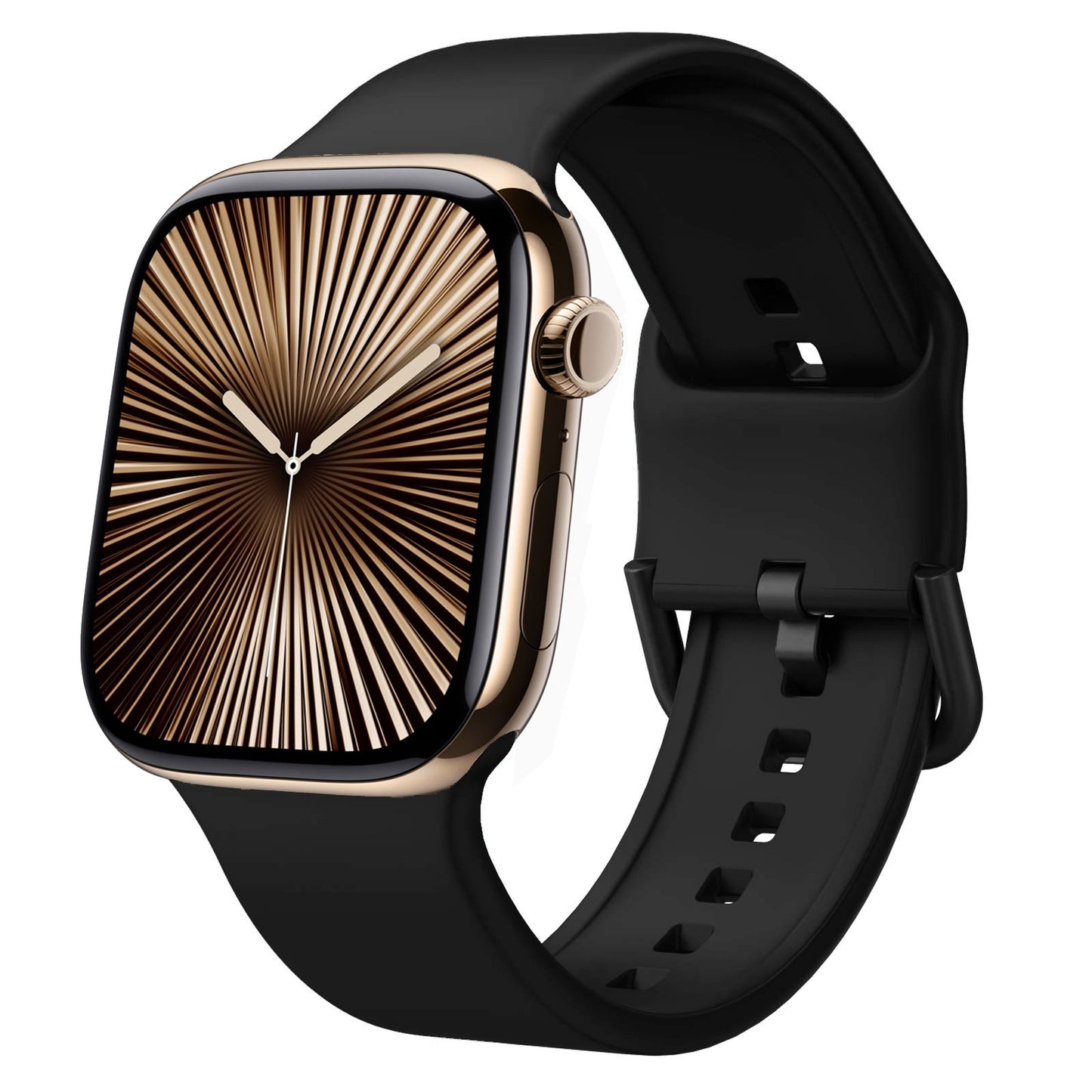 Bracelet Silicone pour Apple Watch Series 10 (46 mm) – Boucle Ardillon Ajustable