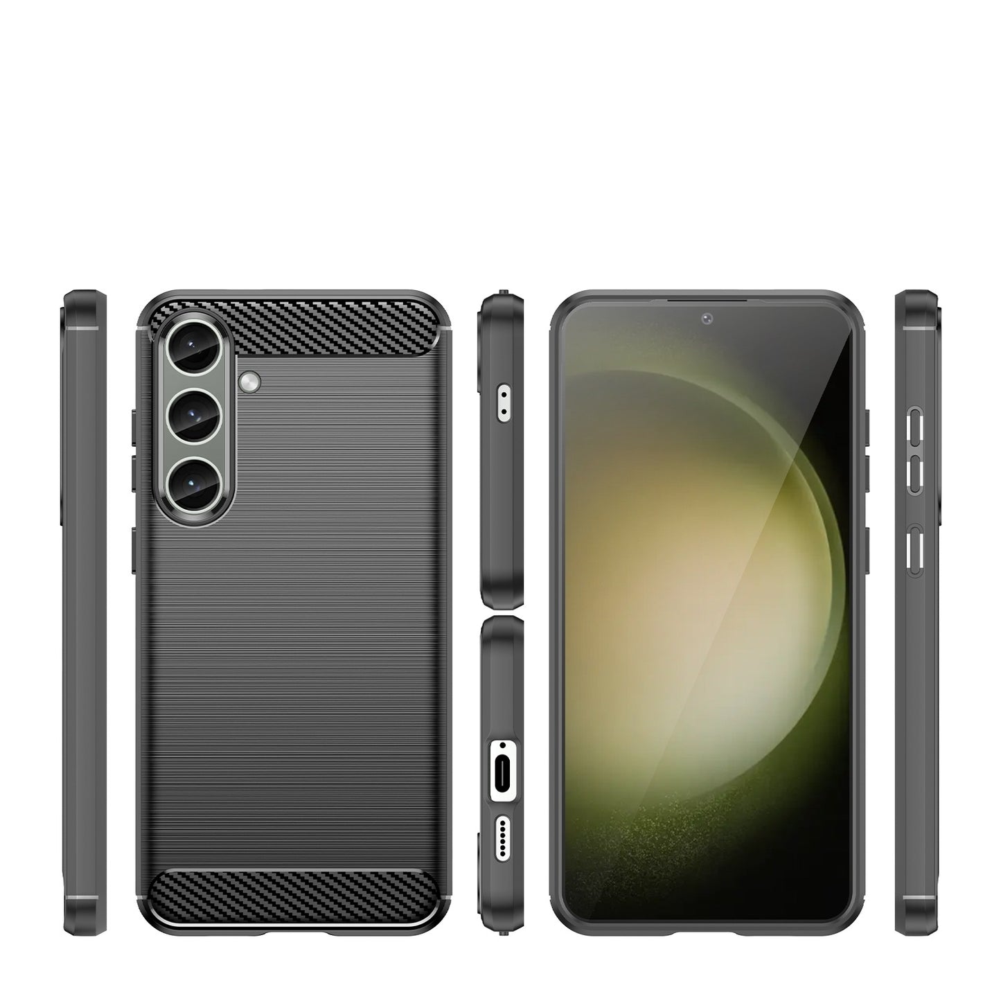 Coque Samsung Galaxy S24 Plus 5G TPU en fibre de carbone