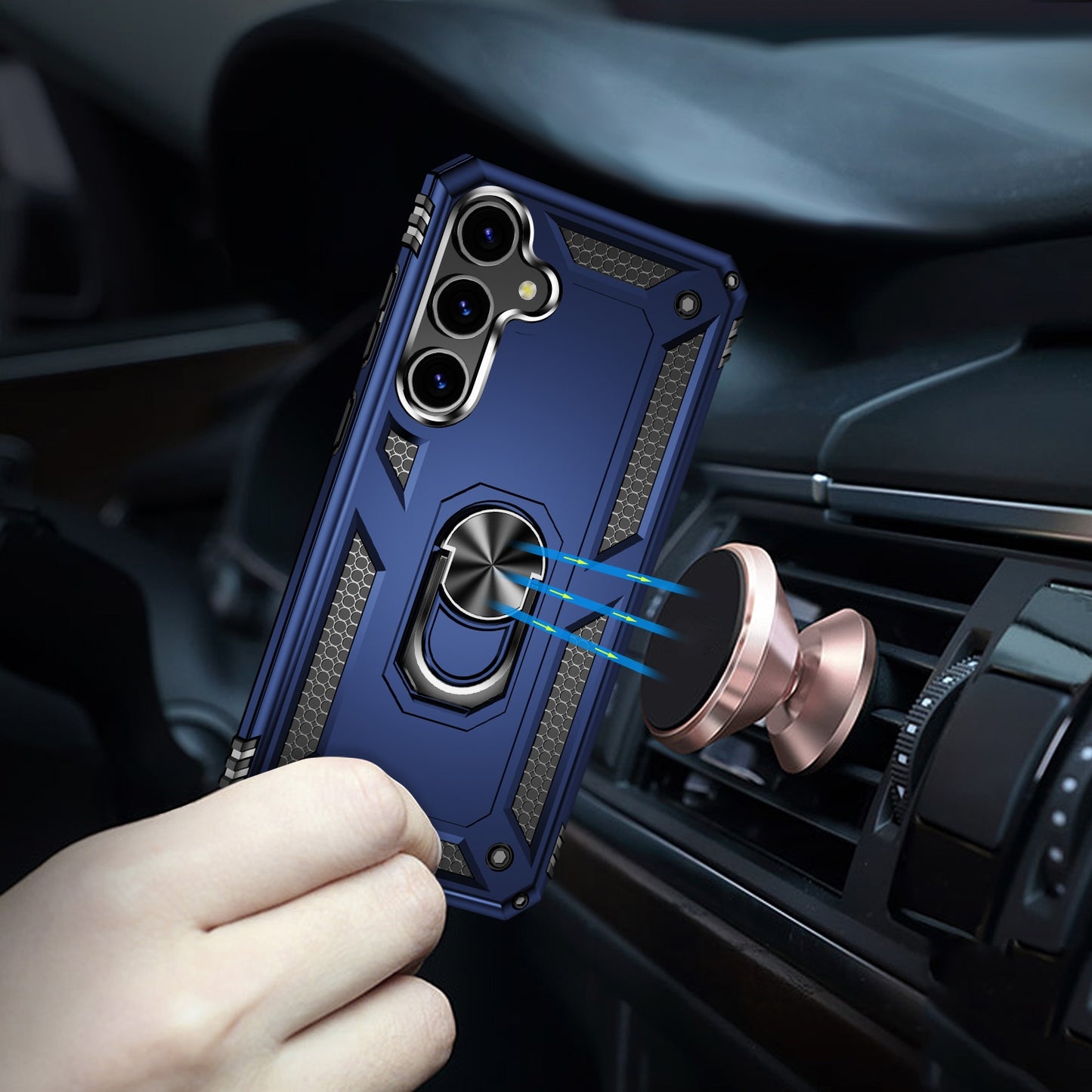 Coque Samsung Galaxy S24 – Antichoc avec Support Rotatif 360°