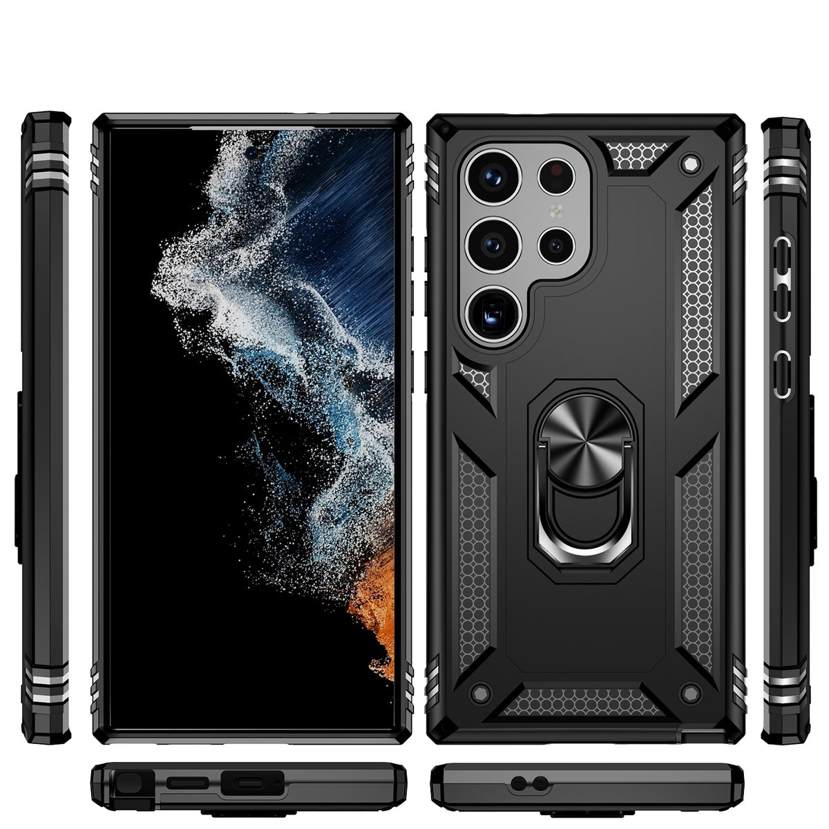 Coque antichoc avec support rotatif pour Samsung Galaxy S24 Ultra – vue 2
