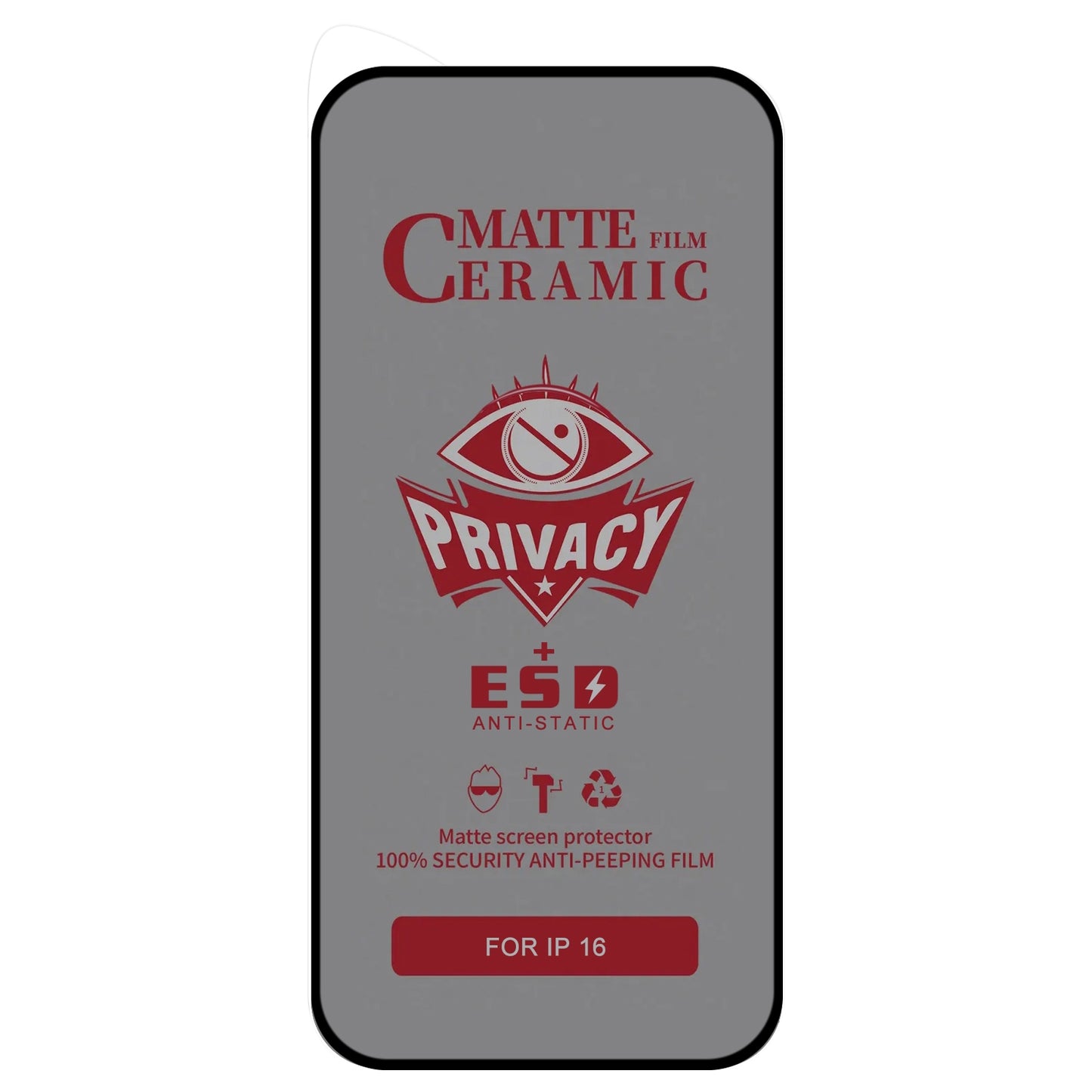 Protection d’Écran de Confidentialité pour iPhone 16 – Film Anti-Espion