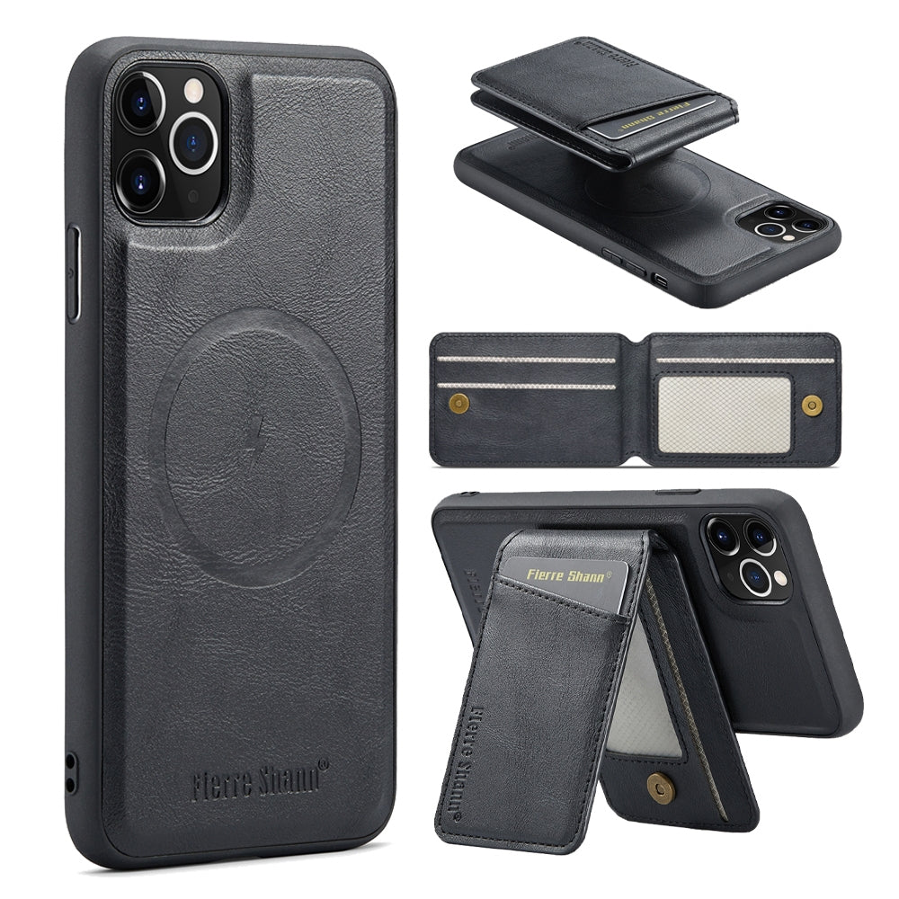 Étui à rabat magnétique en cuir pour iPhone 11 Pro Max