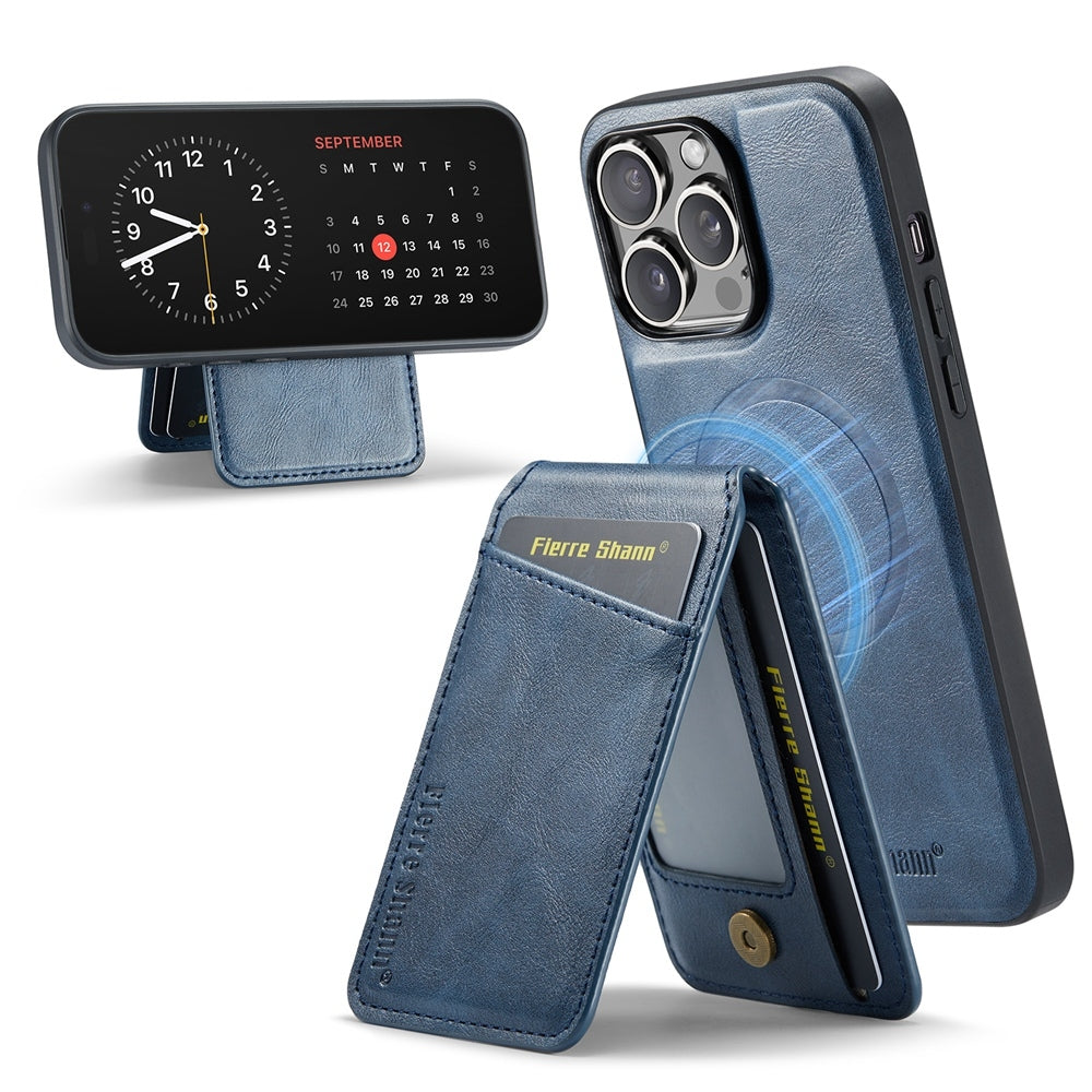 Étui à rabat magnétique en cuir pour iPhone 16 Pro Max