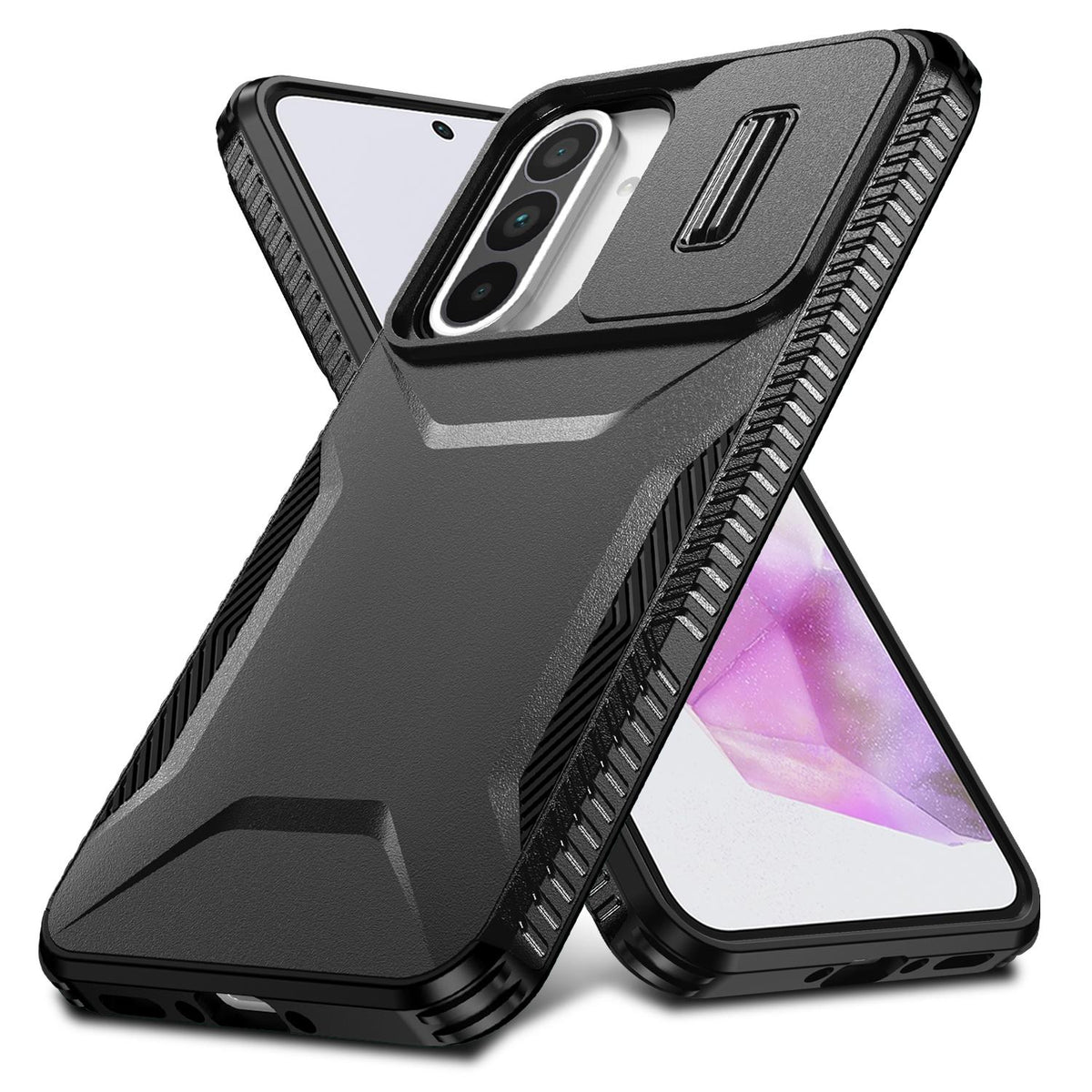 Coque noire pour Samsung Galaxy A36 et A56 – vue 2