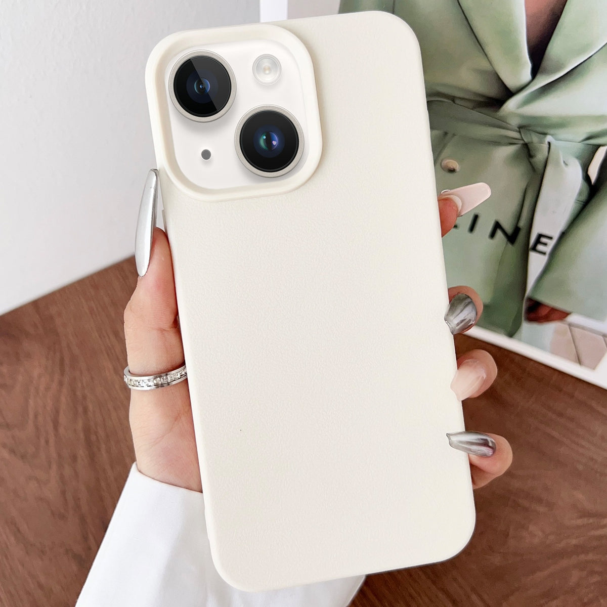 Coque TPU effet cuir pour iPhone 13