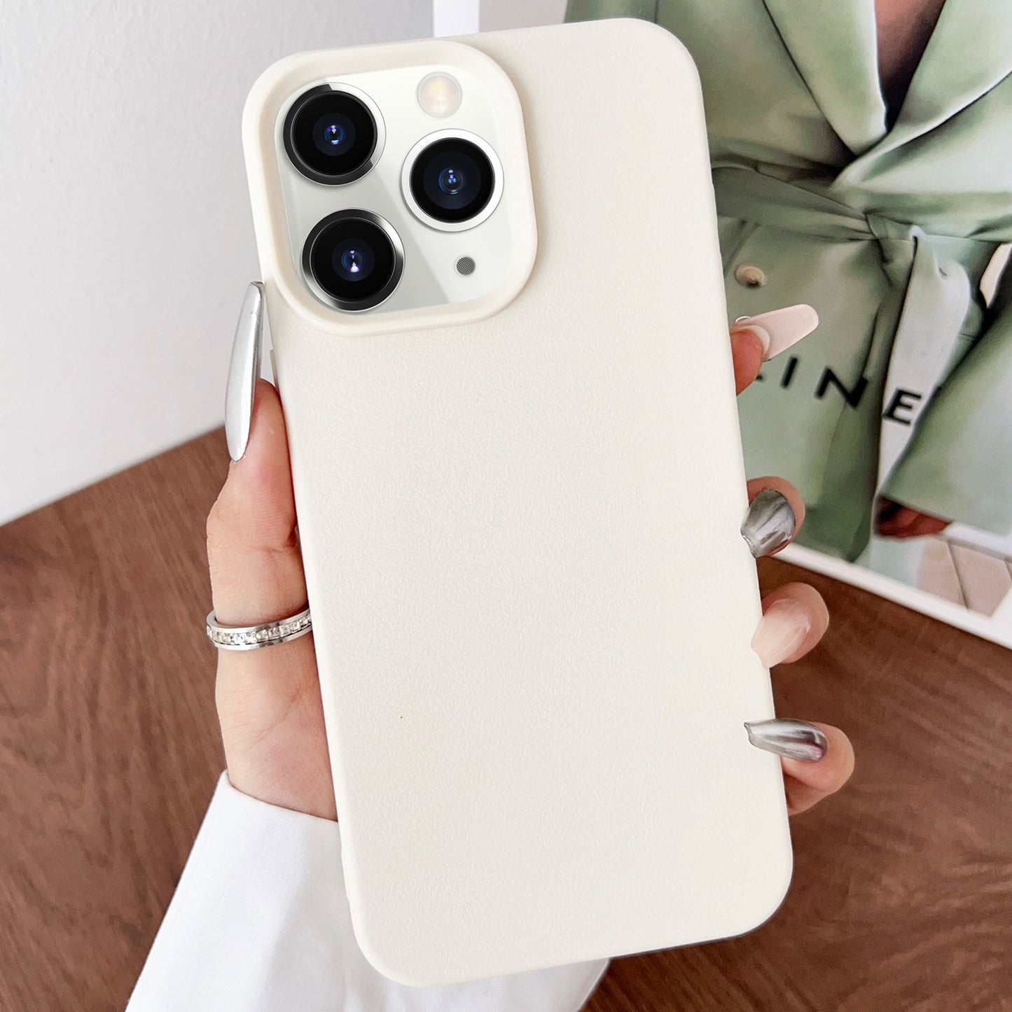 Coque pour iPhone 11 Pro Max en TPU texturé en cuir