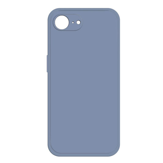 iPhone 16e case in gray silicone