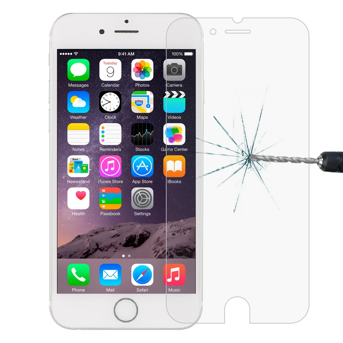 Verre trempé pour iPhone 8, 7, 6 et 6S