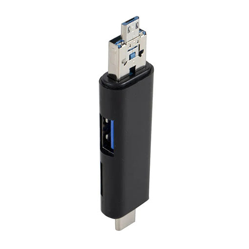 Lecteur de Cartes Mémoire 5 en 1 USB 3.0 Type-C et Micro USB – Compatible SD et TF