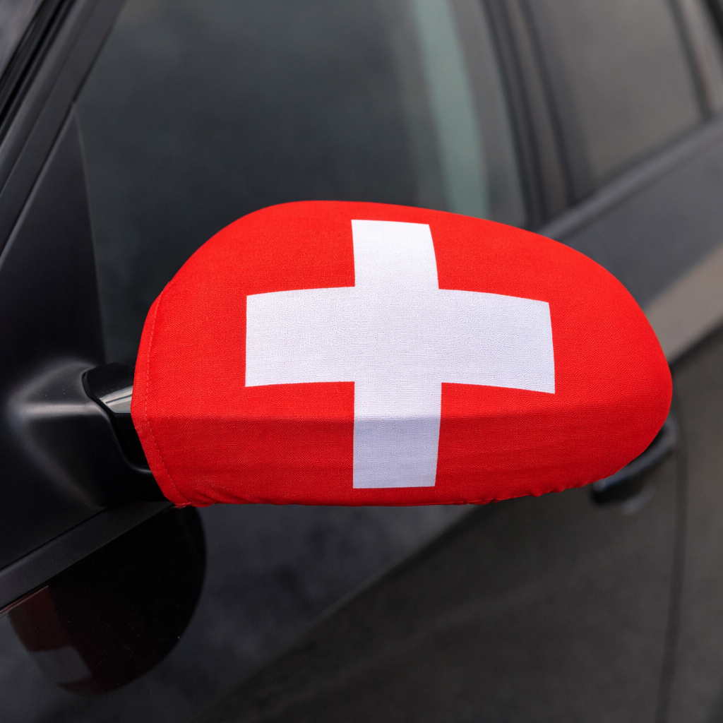 Außenspiegelkappen Schweizer Flagge – 2er-Set