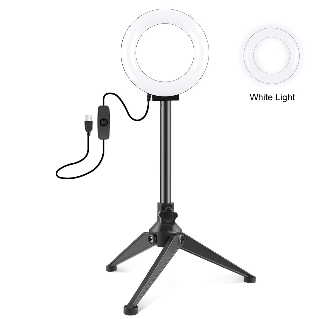 Anneau lumineux LED 12 cm avec trépied