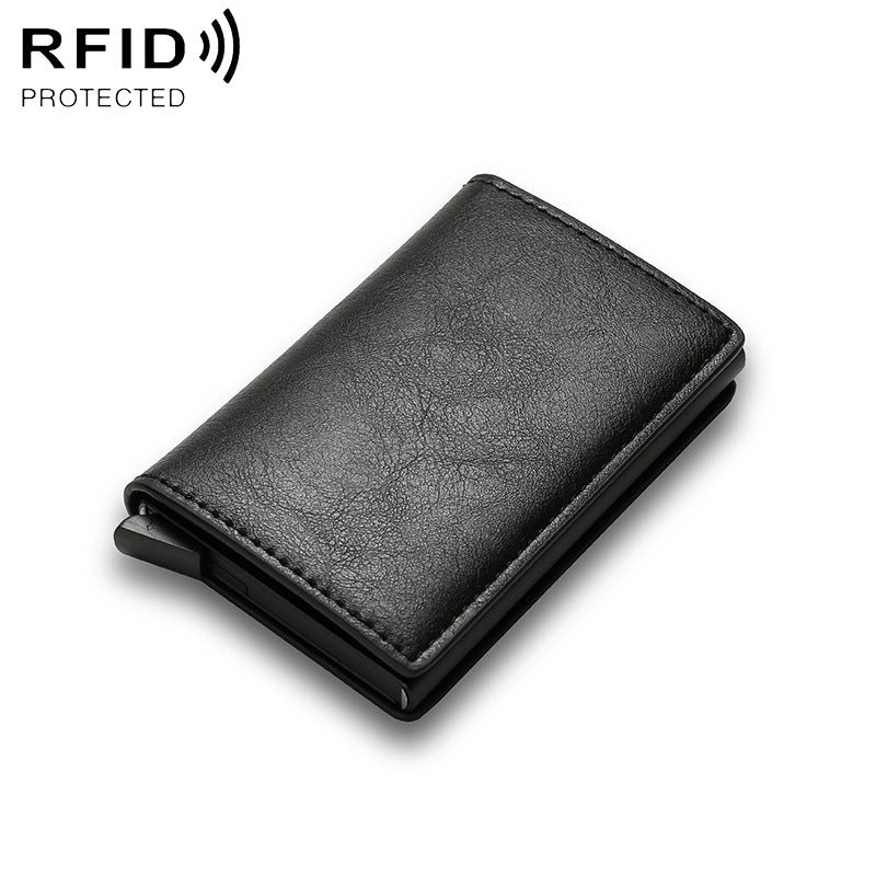 Porte-Cartes Automatique Pop-up – Protection RFID en Aluminium PU
