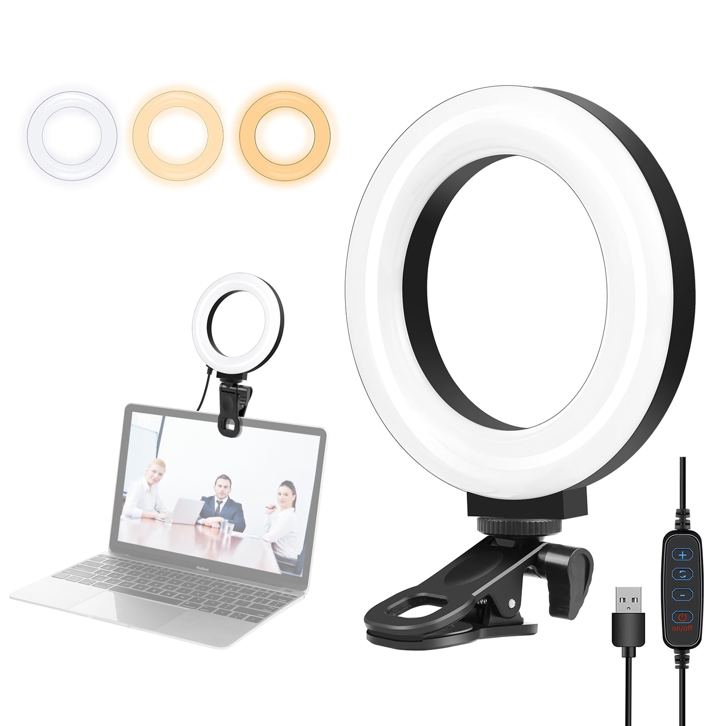 Ring Selfie 12 cm (4,7’’) – Éclairage LED Double Température