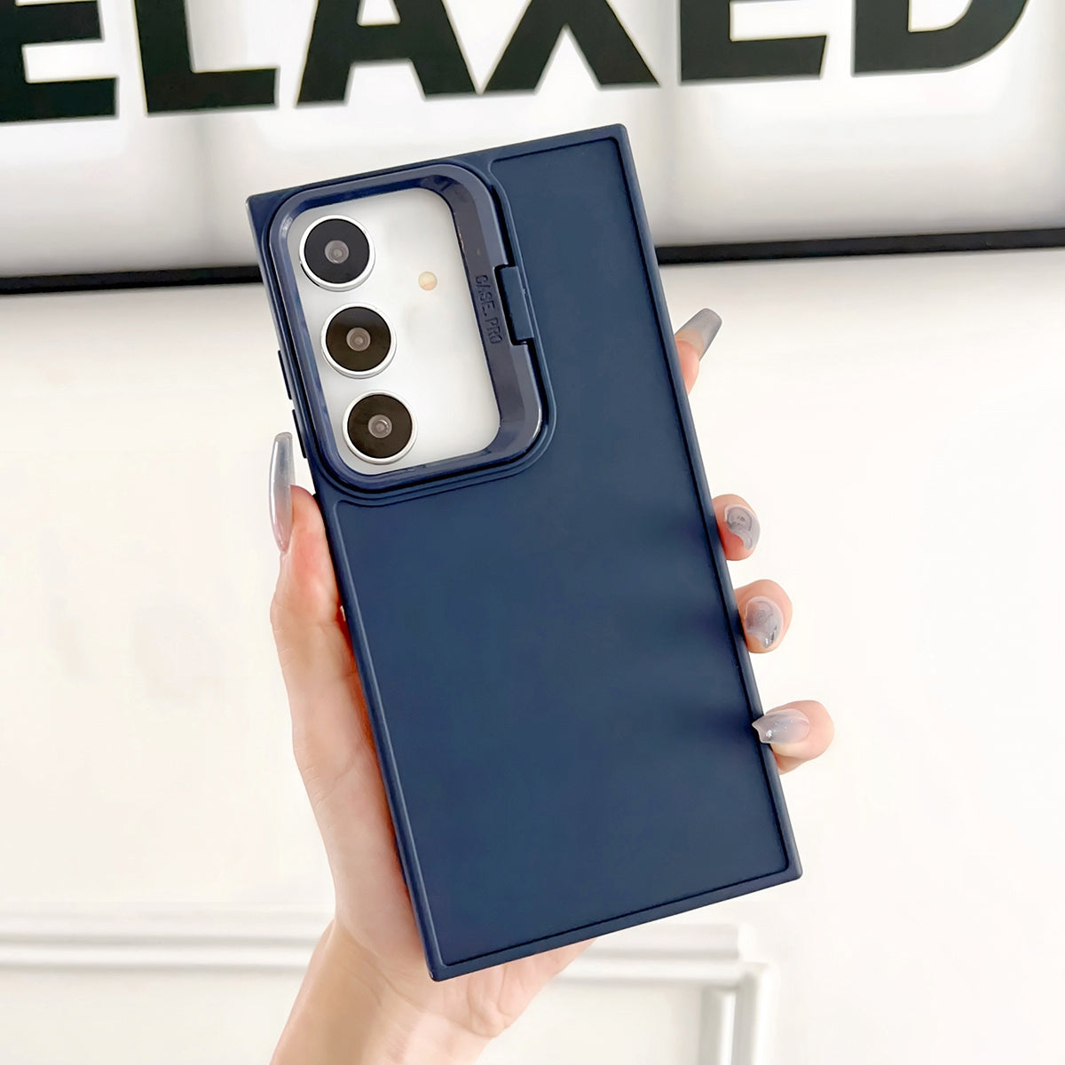 Coque avec support cadre objectif pour Samsung Galaxy A55 5G