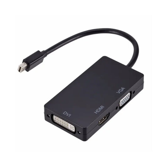 Adaptateur Mini DisplayPort vers HDMI, VGA et DVI – 3-en-1 pour Mac et PC