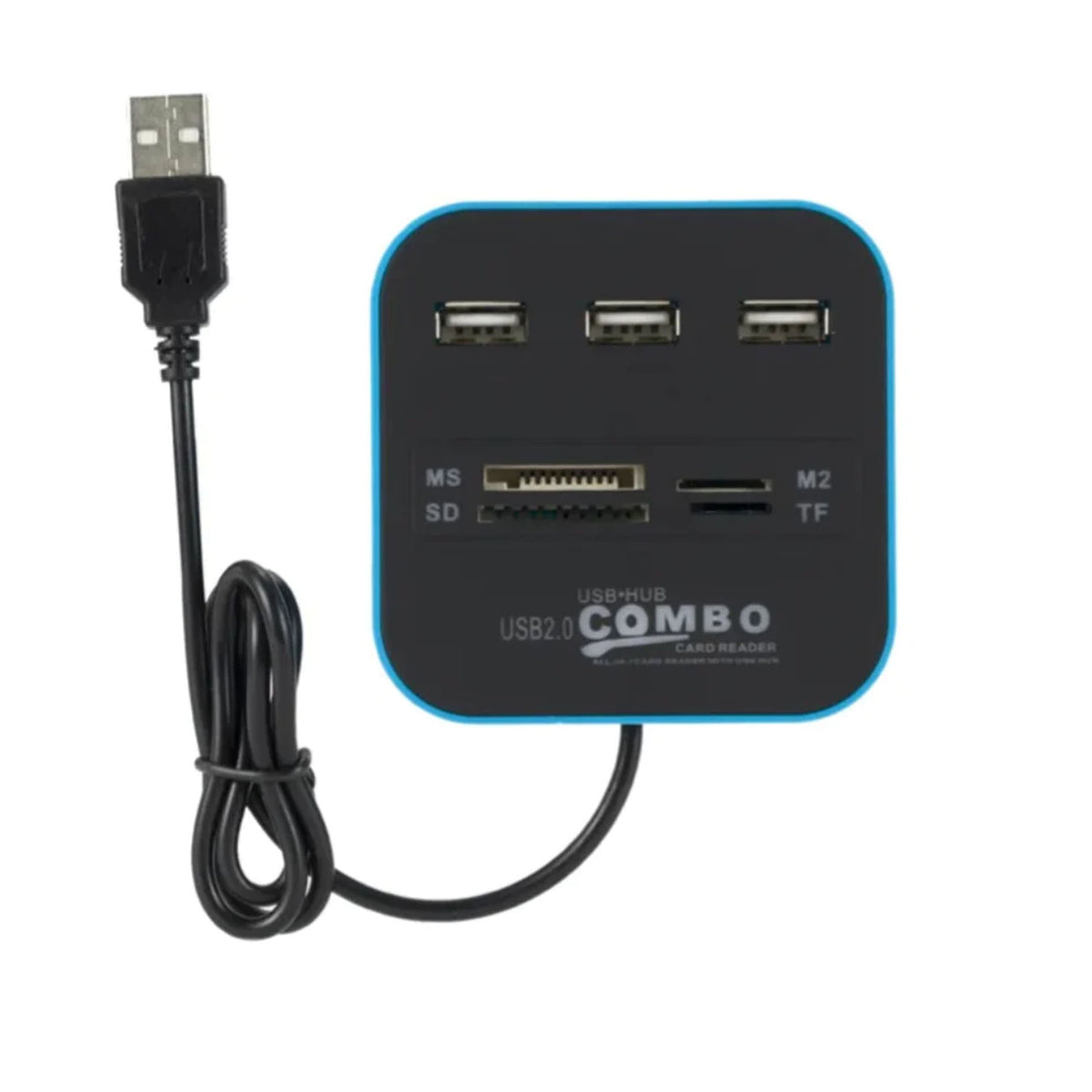 Lecteur de cartes mémoire avec 3 ports USB