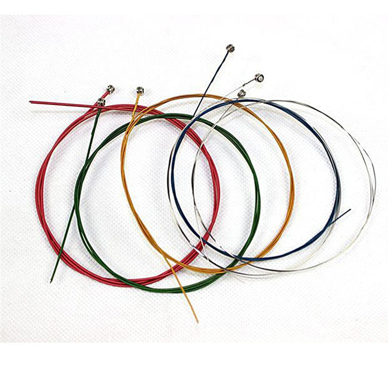 Cordes de guitare E-A multicolores