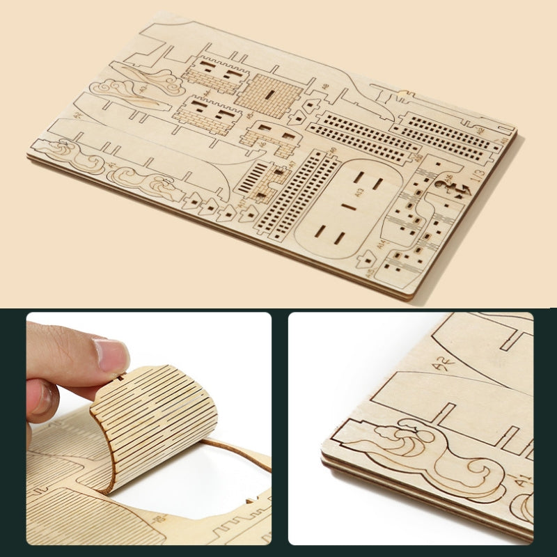 LG807 3D Wooden Puzzle – Ocean Sailboat to Build (83 Pieces)