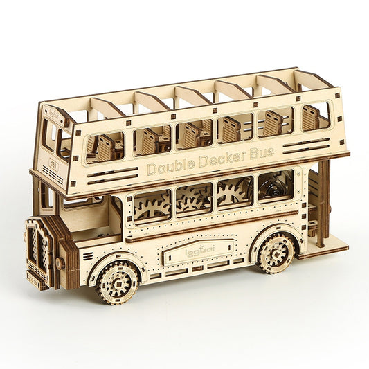 3D Holzpuzzle – Doppeldeckerbus zum Bauen