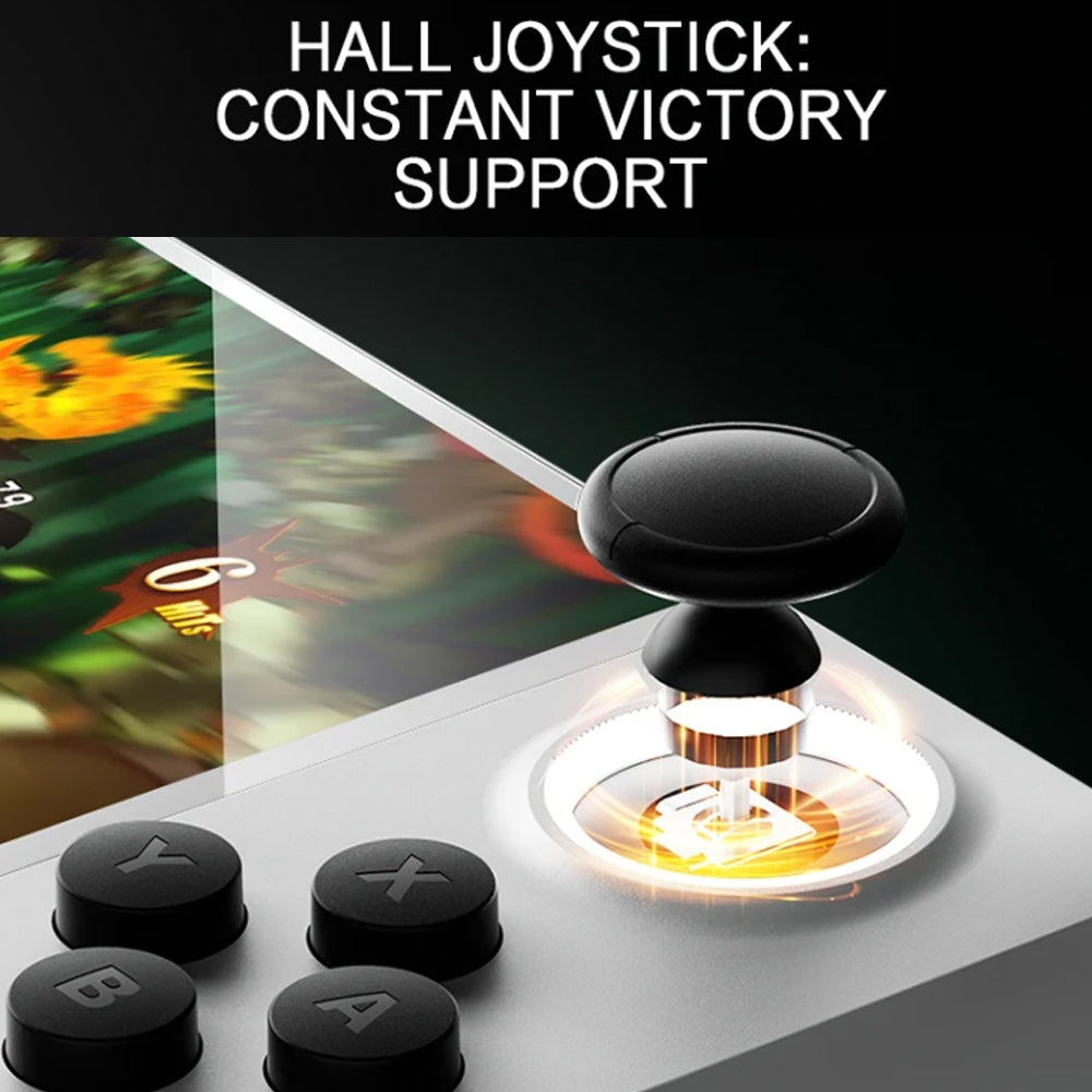 E6 Handheld-Spielkonsole mit 5-Zoll-IPS-Bildschirm – über 6000 integrierte Spiele