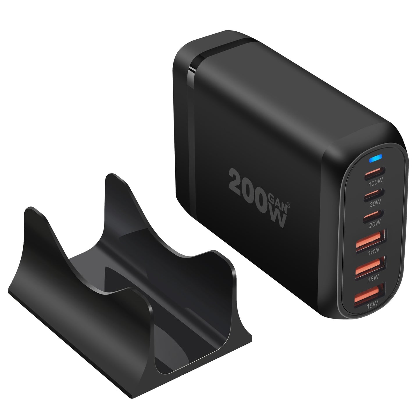 Station de Charge USB-C 200W – 6 Ports pour Ordinateur, Smartphone & Tablette
