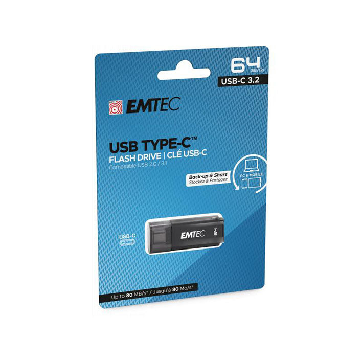 Emtec D400 64 GB USB-Flash-Laufwerk – High Speed USB-C 3.2