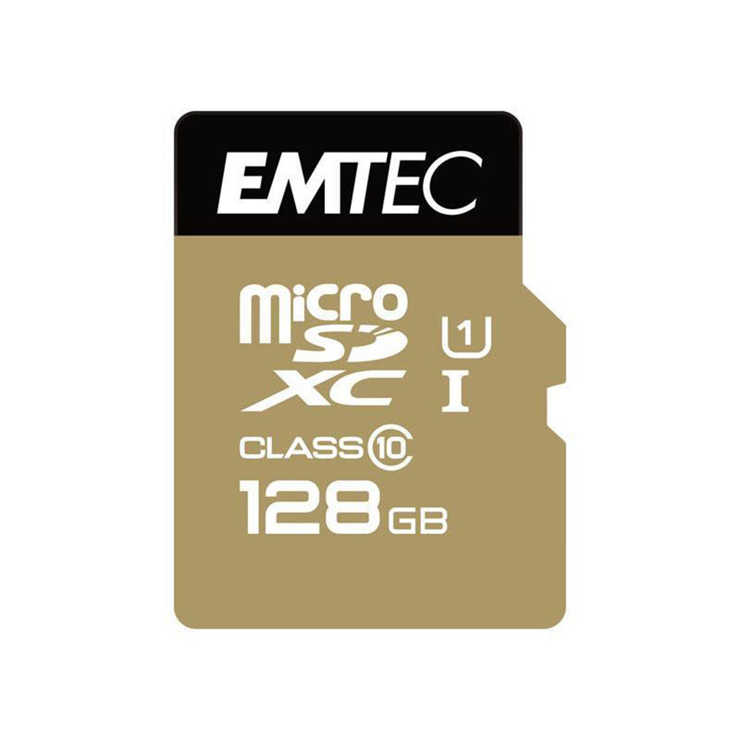 Carte mémoire MicroSDXC 128 Go EMTEC + Adaptateur – UHS-I 85MB/s Classe 10