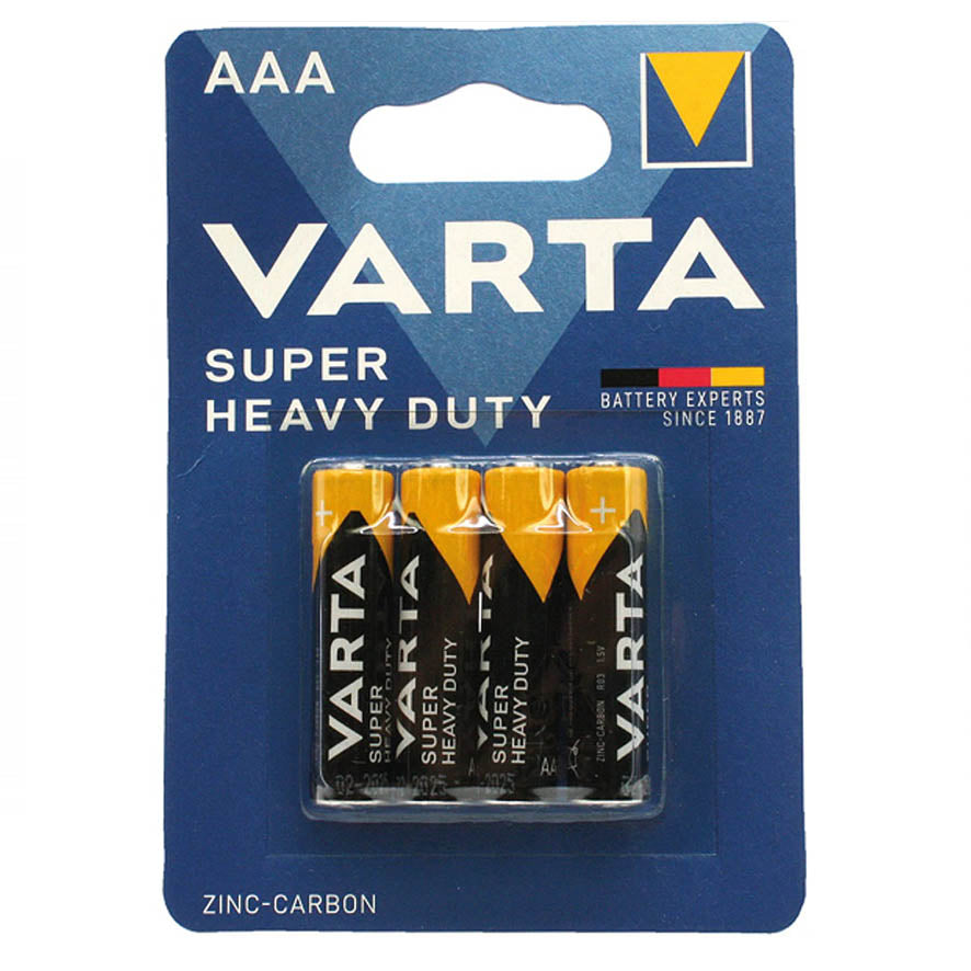 Piles Varta AAA Superlife – Pack de 4 Batteries Alcalines