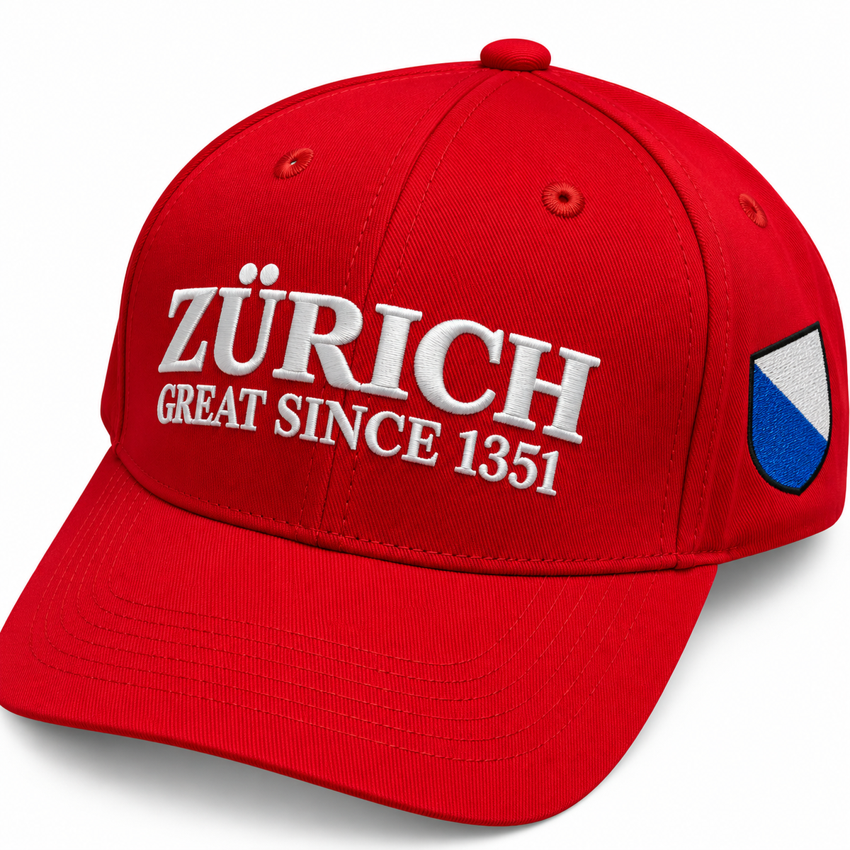 Casquette Zürich GREAT SINCE 1351 – Drapeau Zurichois Brodé