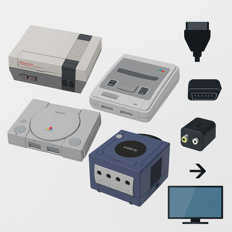 Comment connecter vos consoles rétro à une TV moderne (HDMI, SCART, adaptateurs)