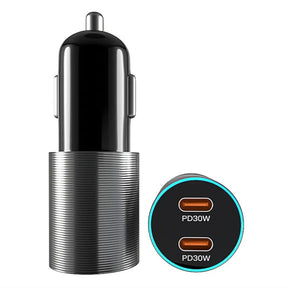 Chargeur voiture double USB-C 60W