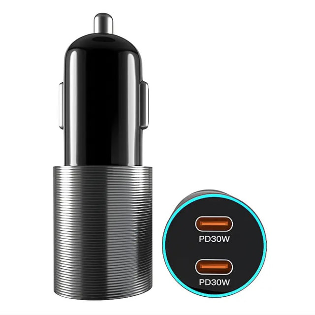 Chargeur voiture double USB-C 60W