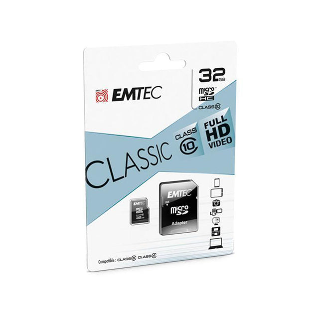 Carte microSD EMTEC 32 Go avec adaptateur